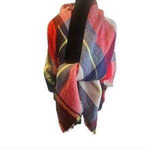 Large Plaid Scarf /Shawl
